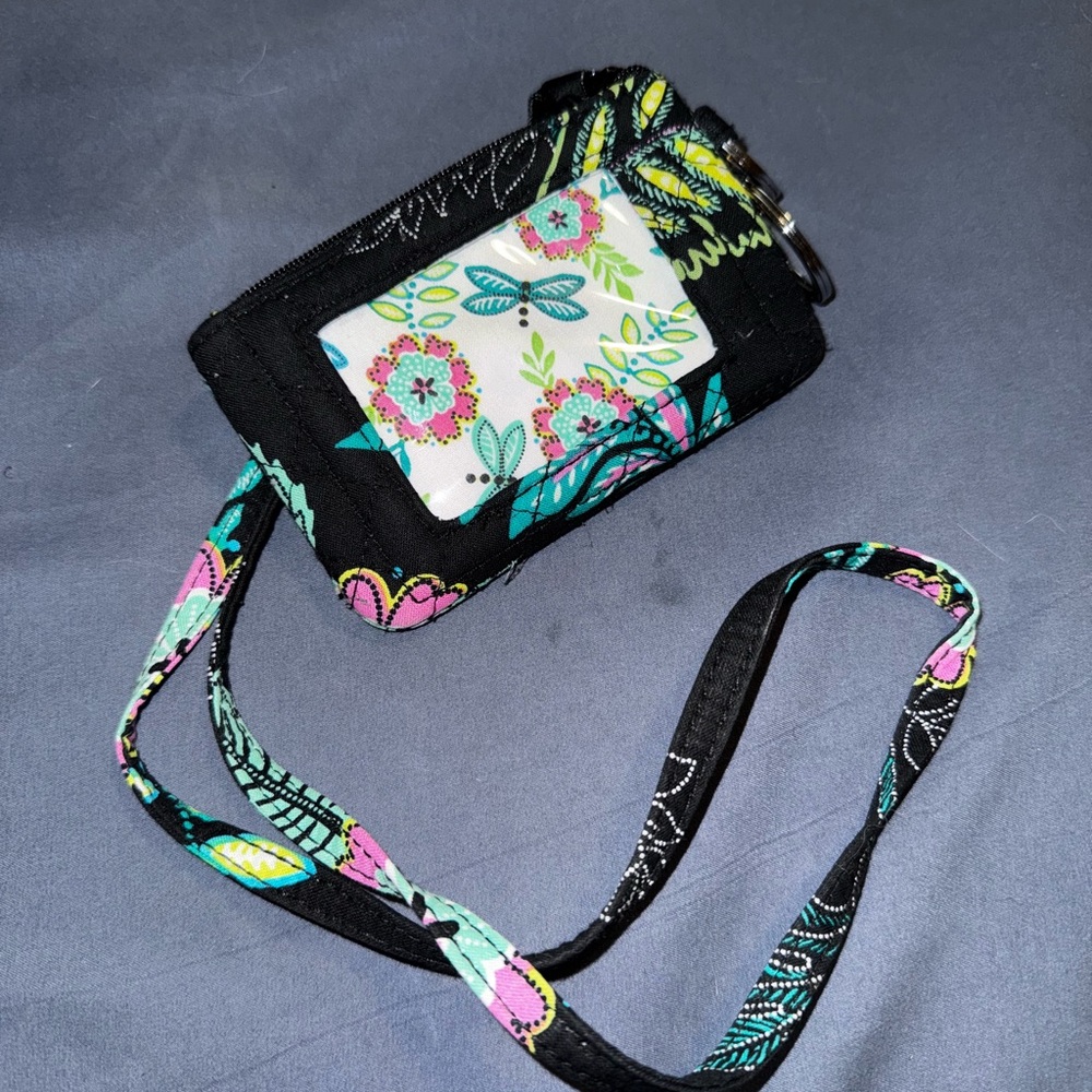 Floral Black Vera Bradley ID Wallet